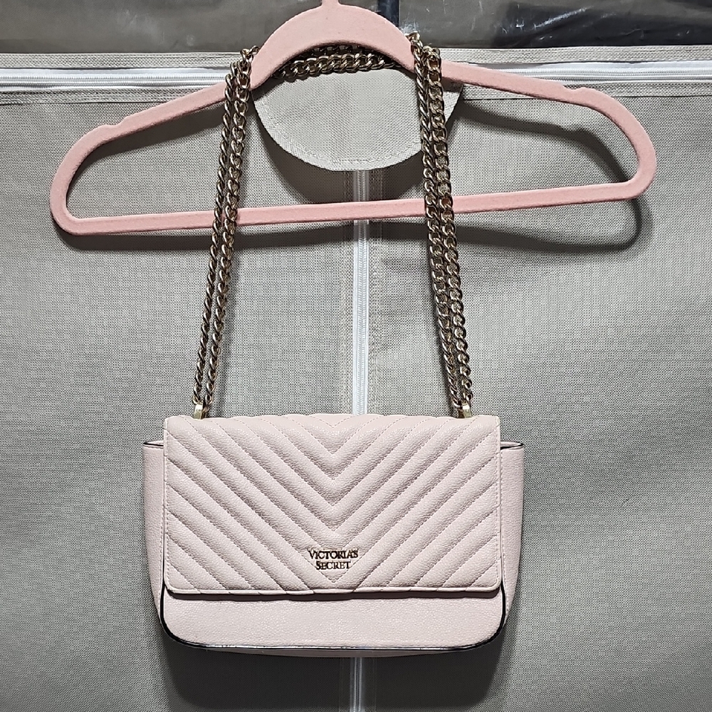 Victoria's Secret Blush Quilted Crossbody Bag